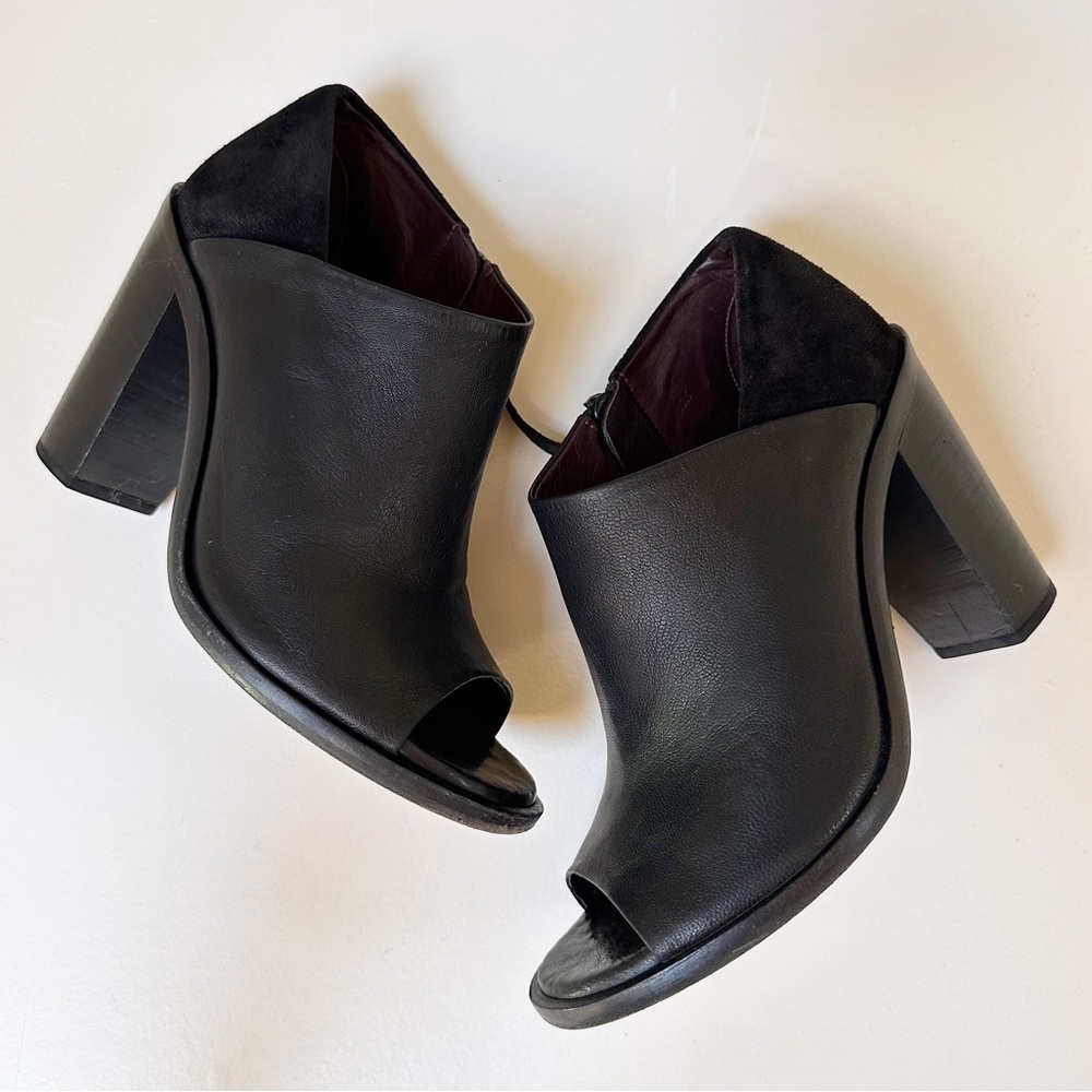 rag & bone Black Open-Toe Heeled Boots
